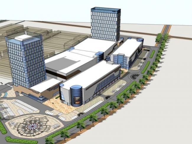 Sketchup综合体模型|多高层商业综合体，办公，现代风格