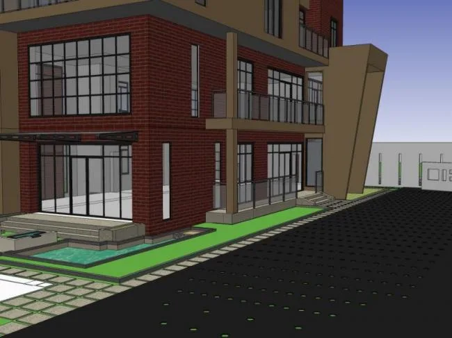 Sketchup办公模型|多层办公楼，现代风格
