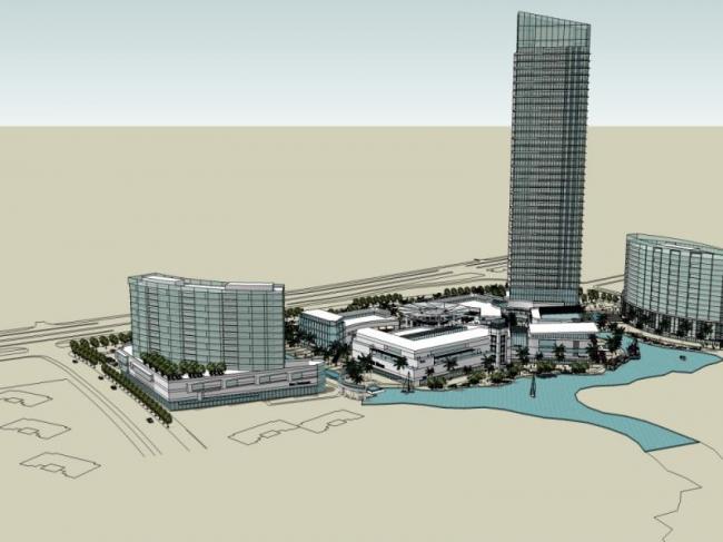 Sketchup综合体模型|超高层城市综合体，办公，酒店，住宅，现代风格