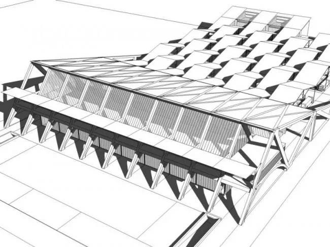 Sketchup车站路桥|多层客运站，现代风格