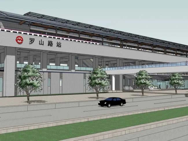 Sketchup车站路桥|轻轨车站，现代风格