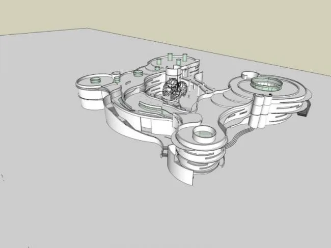 Sketchup学校模型|多层学校幼儿园，校园教育建筑，现代风格