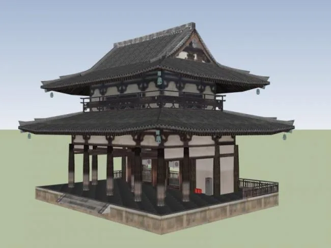 Sketchup古建筑模型|多层寺塔建筑，古庙古寺，古建，中式风格