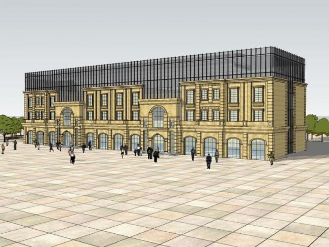 Sketchup酒店模型|多层酒店，欧式古典风格