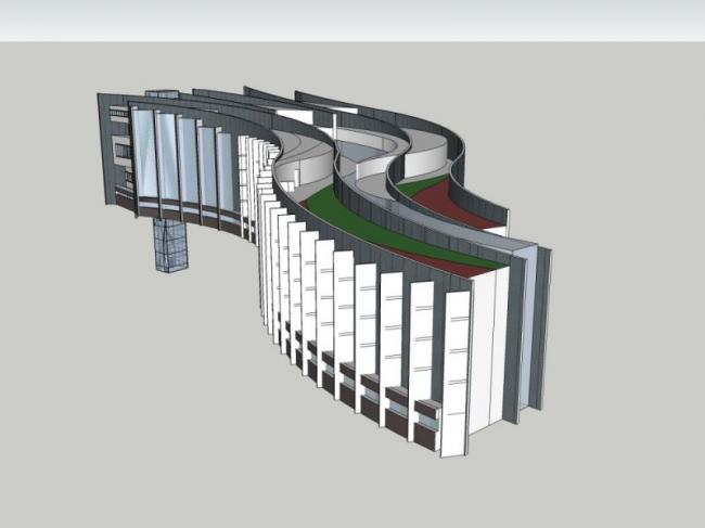 Sketchup酒店模型|多层酒店，现代风格
