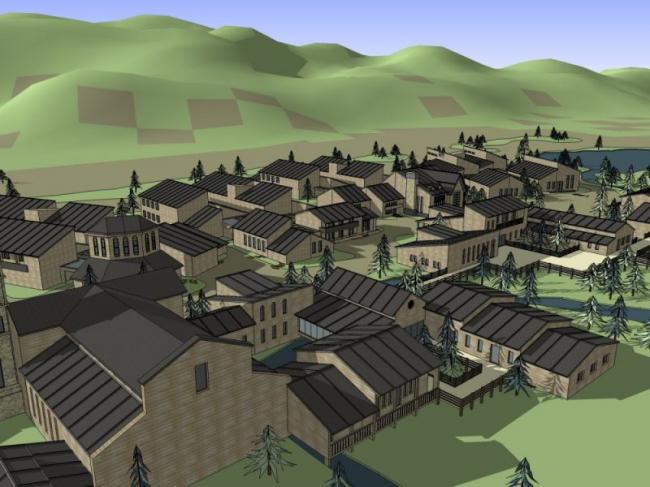 Sketchup商业模型|会所，多层，现代中式风格