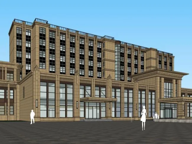 Sketchup酒店模型|多层酒店，现代风格