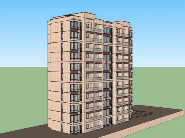 Sketchup住宅模型|小高层住宅，居住建筑，古典风格