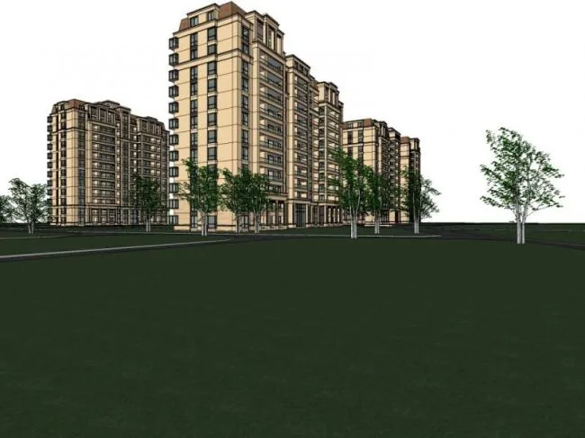 Sketchup住宅模型|小高层住宅，居住建筑，古典风格