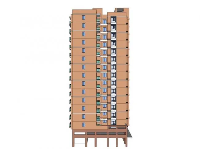 Sketchup住宅模型|高层住宅，现代风格