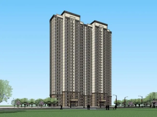 Sketchup住宅模型|超高层住宅，居住建筑，古典风格