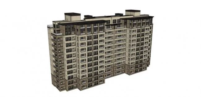 Sketchup住宅模型|小高层住宅，居住建筑，古典风格