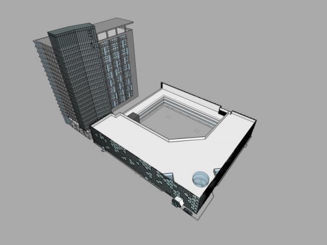 Sketchup综合体模型|多高层商业综合体，办公，住宅，现代风格
