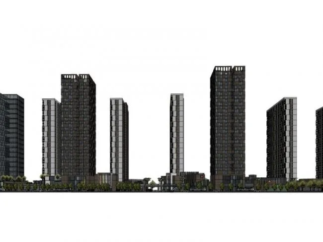 Sketchup综合体模型|超高层商业综合体，办公，住宅，酒店，现代风格
