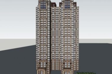 Sketchup住宅模型|超高层住宅，居住建筑，古典风格-BIM建筑网