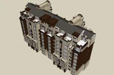 Sketchup住宅模型|多层住宅，居住建筑，古典风格-BIM建筑网