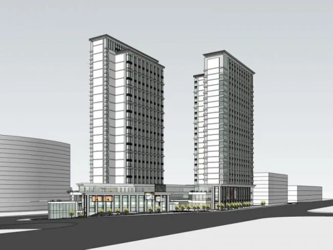 Sketchup综合体模型|多高层综合体，住宅，底层商业，古典风格