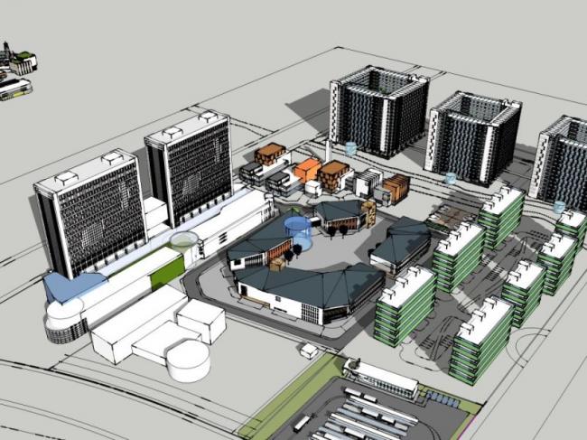 Sketchup商业模型|高层商业综合体，现代风格