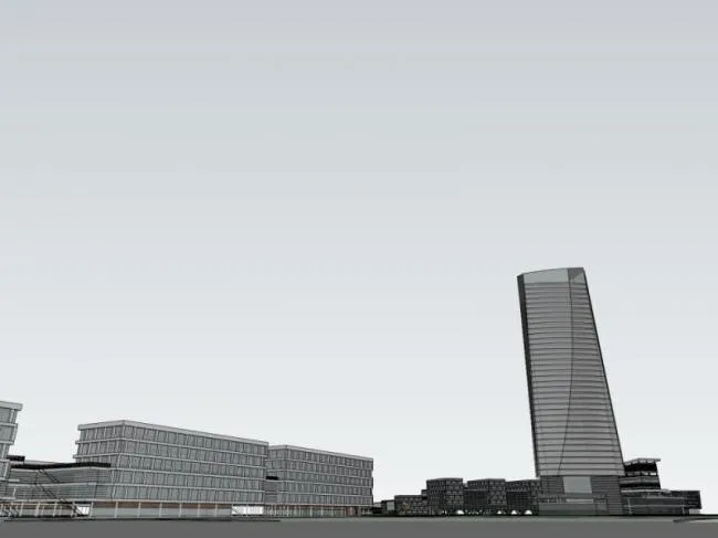 Sketchup综合体模型|超高层商业综合体，办公，酒店，现代风格