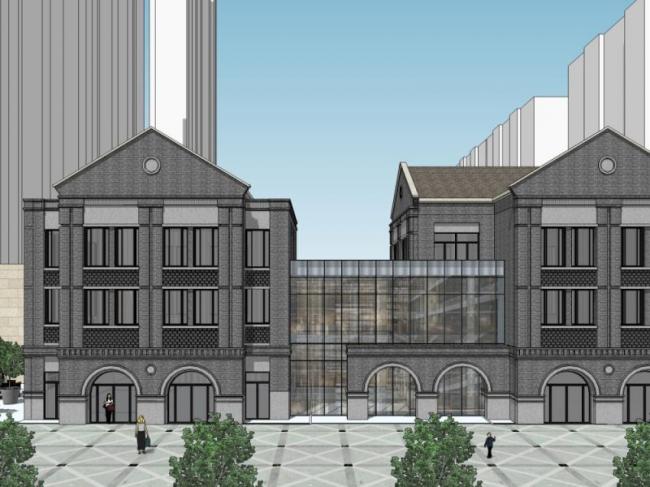 Sketchup商业模型|多层商业街，中式风格