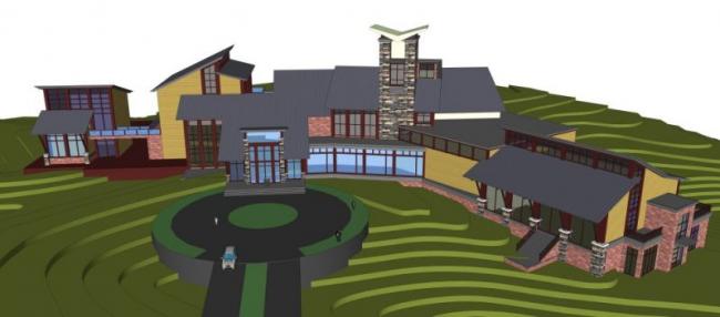 Sketchup商业模型|会所，现代风格