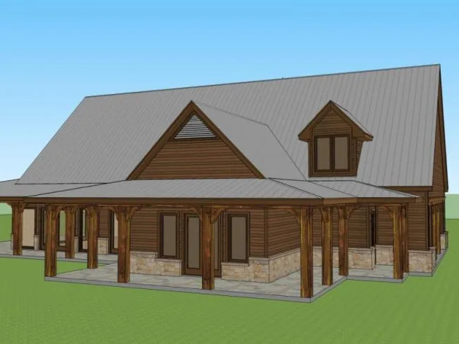 Sketchup住宅模型|小木屋，居住建筑，古典风格