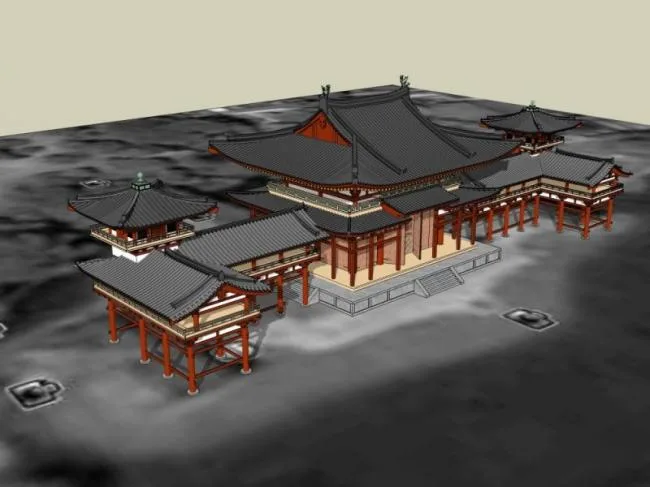 Sketchup古建筑模型|多层古建筑，中式风格