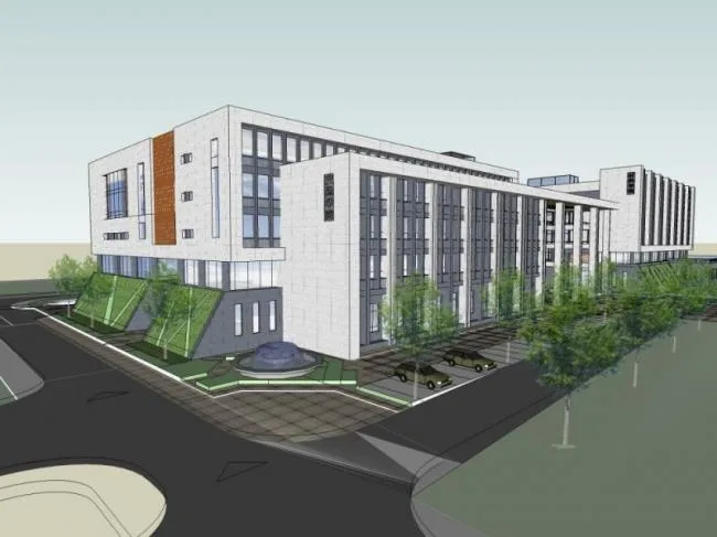 Sketchup学校模型|多层大学学校校园，教育建筑，现代风格