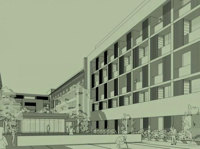 Sketchup学校模型|多层中学学校，校园教育建筑，现代中式风格