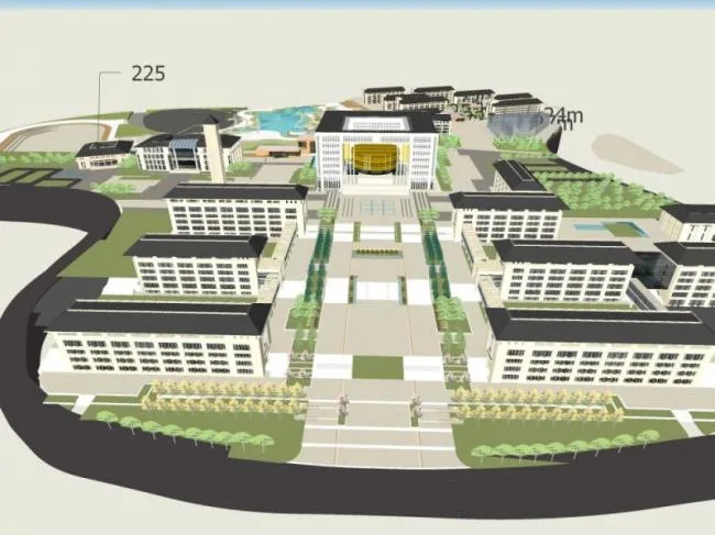 Sketchup学校模型|多层学校，校园教育建筑，古典风格