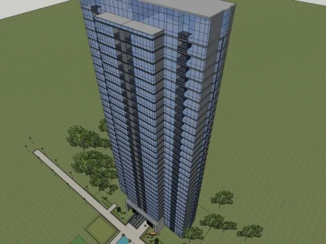 Sketchup住宅模型|超高层住宅楼，现代风格