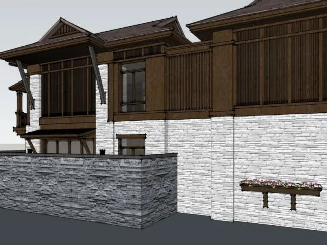 Sketchup酒店模型|酒店，中式风格