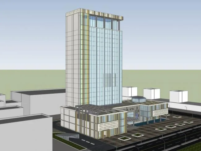 Sketchup酒店模型|高层酒店，现代风格