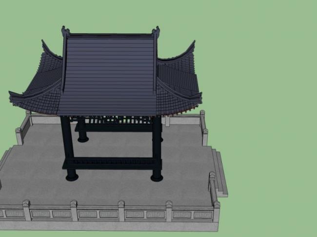Sketchup小品模型|亭子，中式风格，小品