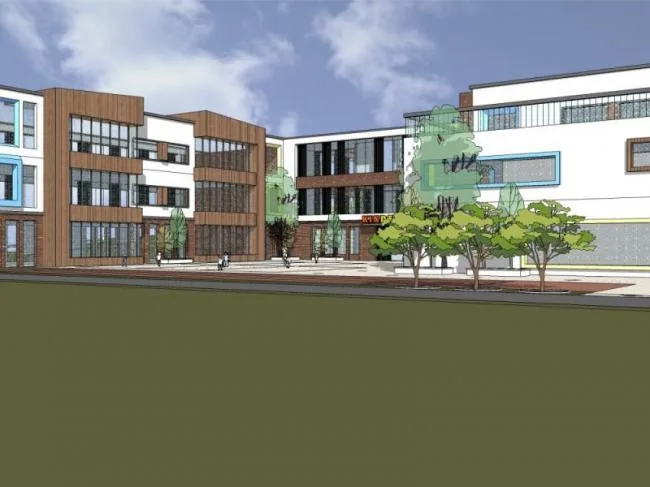Sketchup学校模型|多层学校幼儿园，校园教育建筑，现代风格