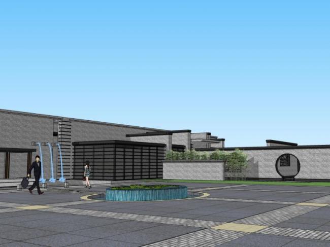 Sketchup商业模型|多层会所，中式风格