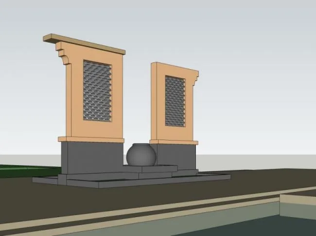Sketchup景观模型|广场景观，欧式风格，古典风格