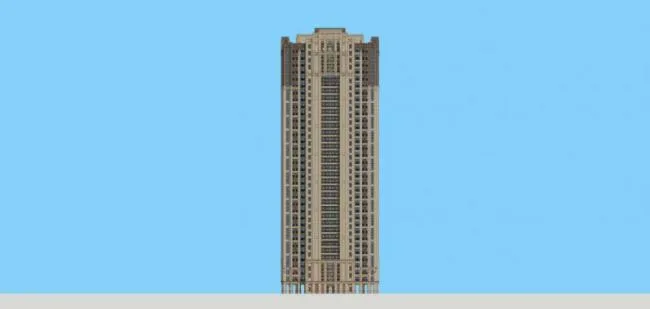 Sketchup住宅模型|超高层住宅，居住建筑，中式风格