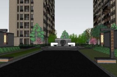 Sketchup住宅模型|高层住宅，现代中式风格-BIM建筑网