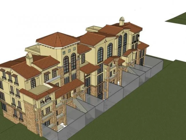 Sketchup住宅模型|多层住宅，欧式风格，居住建筑，古典风格
