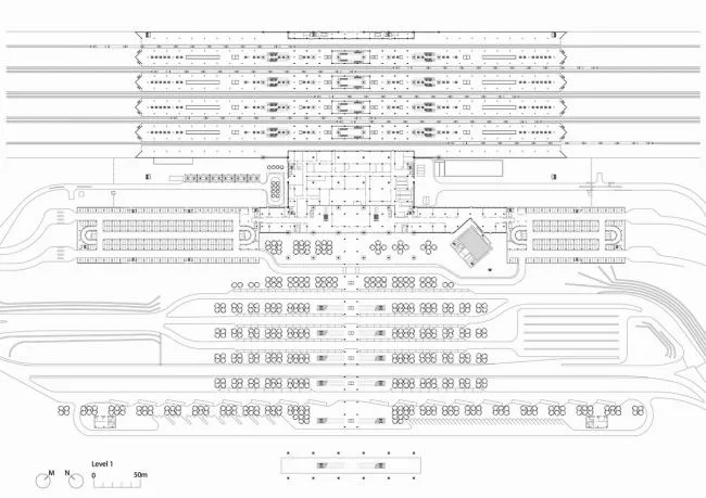 BIM建筑|雄伟钢柱支持树状构造：哈拉曼高铁站 / 福斯特合股人建筑事务所