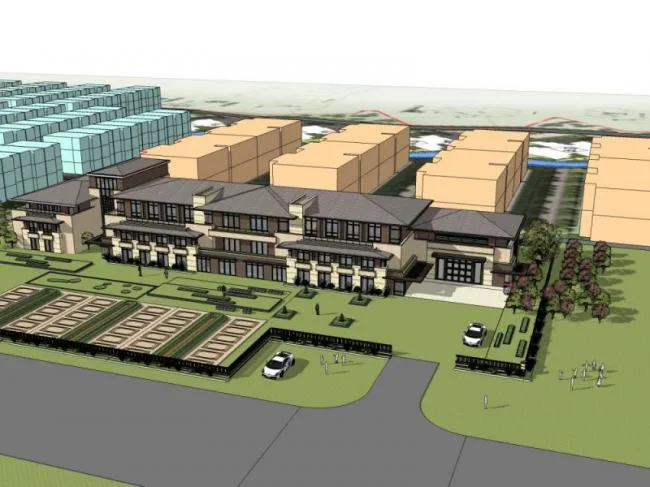 Sketchup学校模型|多层幼儿园学校，校园教育建筑，古典风格