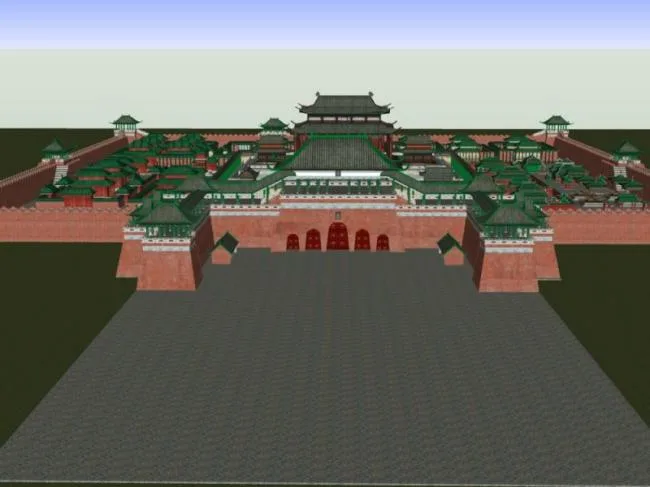 Sketchup古建筑模型|多层宫殿，中式风格，古建