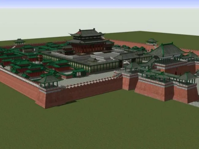 Sketchup古建筑模型|多层宫殿，中式风格，古建
