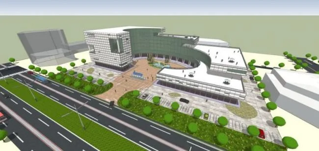 Sketchup办公模型|多层工业园，办公区，现代风格