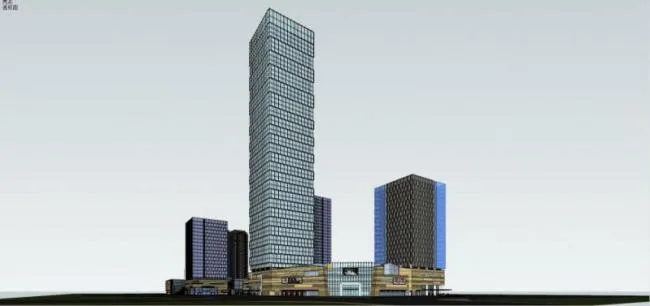 Sketchup综合体模型|超高层办公楼，商业综合体，酒店，现代风格
