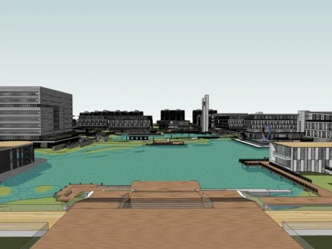 Sketchup学校模型|多层学校，校园教育建筑，现代风格