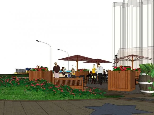 Sketchup景观模型|商业景观，街头景观，古典风格