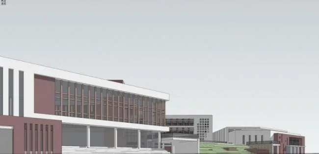 Sketchup学校模型|多层小学学校，校园教育建筑，现代风格
