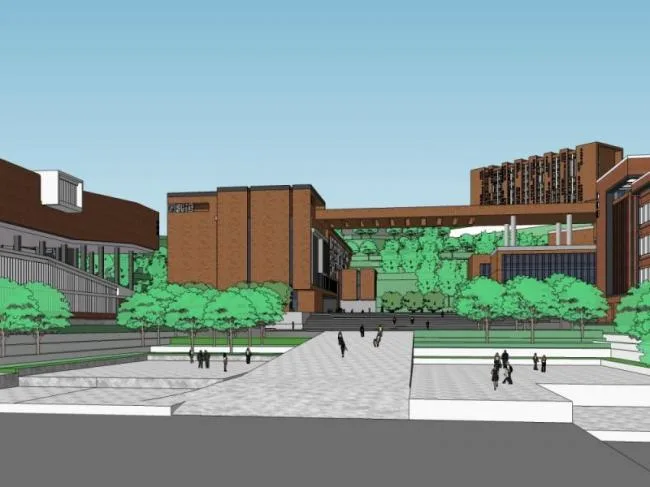 Sketchup学校模型|多层教学楼学校，校园教育建筑，现代风格
